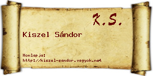 Kiszel Sándor névjegykártya